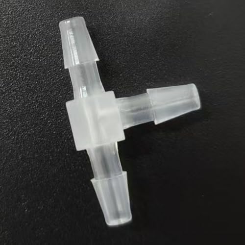 3 Way Tee Connector Equal Barbed T-Fitting 3 Way Hose Barb Adapter for Laboratory Biochemical Analytical Instruments Food Machinery Aquarium Equipment 100pc/pk (3.2mm 1/8'' Sq) - size: 3.2mm 1/8'' Sq