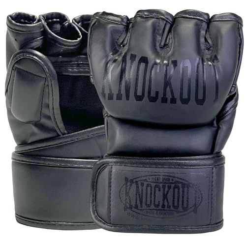 Grappling UFC MMA Gloves for Men Women, Training & Sparring, Martial Arts Punching Bag Gloves with Open Palms Kickboxing Gloves, Muay Thai, MMA - size: Large