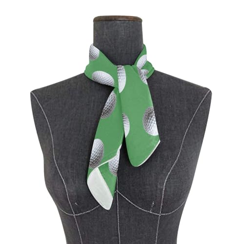 Women's Silk Scarf Square Satin Head Scarves Fashion Neck Scarf Hair Wraps Silk Bandana - color: Golf Ball