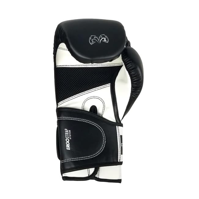 RIVAL Boxing RB2 2.0 Super Bag Gloves, Hook and Loop Closure - High-Density, Multi-Layered Padding, and Breathable Mesh Palm - color: Black, size: Large