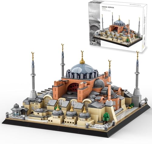 Hagia Sophia 대성당 빌딩 블록 장난감 랜드마크 건축 모델 키트 성인 청소년 및 수집가용 디스플레이 선물 세트 - style: 하기아 소피아 대성당