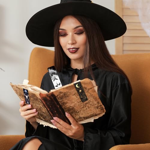 Gothic Romance Magnetic Bookmarks: 30 Pcs Witchy Dragon Moon Book Mark Clips, Fantasy Dark Academia Reading Accessories for Women Teens, Occult Gifts for Book Lovers - style: Gothic Romance