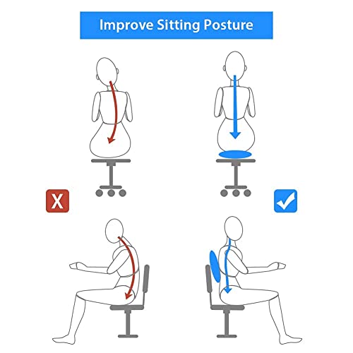 WIWAPLE Wiggle Seat, Inflatable Stability Balance Disc Wobble Cushion, Balance Disc Wiggle Seat, Flexible Seating Classroom with Free Air Pump Sensory Kids (Office & Home & School) - color: Blue