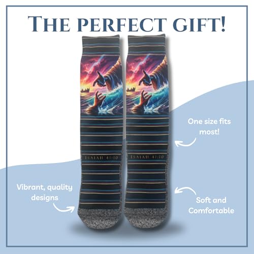 Men's – Christian Crew Socks for Men with Scripture | Moisture-Wicking | Easter Gift Idea - color: Do Not Fear