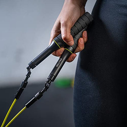 Velites - Earth 2.0 Jump Rope - Official CrossFit® Games Rope - Professional Aluminum Speed Rope for Double Unders, Fitness & Boxing - Includes 4mm Cable & Carrying Bag - - color: Black