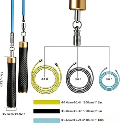 Jump Rope, Tangle-Free Rapid Speed Jumping Rope, adjustable jump rope, suitable for women, men, and children, suitable for home gyms, sports and fitness equipment, and slim figures - color: Black