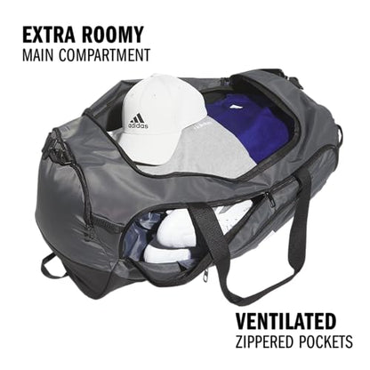 adidas Defender 5 Duffel Bag for Sports, Gym and Travel, Team Dark Grey, OSFA - color: Team Dark Grey, style: Large (100l)