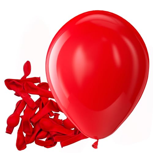 Bezente Red Balloons Latex Party Balloons - 150 Pack 5 inch Matte Red Helium Balloons for Christmas Wedding Anniversary New Year Birthday Party Decorations - color: 07-red-g40, size: 5inch (Small)