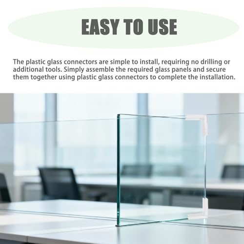 24 Pcs L Shape Glass Connector Rimless Clip Holder 90 Degree Glass Clamps for Fixed Glass, Fish Tanks, Display Cabinets