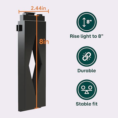 Aquarium Light Risers for Fluval Plant & Marine 3.0 & 2.0 LED | Heat-Resistant Polymer Stand | Toolless Easy Install (8-Inch) - size: 8-Inch