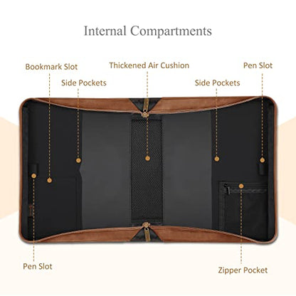 FINPAC Large Classic Bible Cover Vegan Leather Carrying Book Case Church Bag Bible Protective with Handle, Gift for Men, Women, Father, Mother, Friends, Bronze - color: Bronze