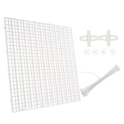 Toyvian 1set Aquarium Grid Divider for Fish Tanks Isolation Board Cups for Breeding and Separation Clips and Zip Ties