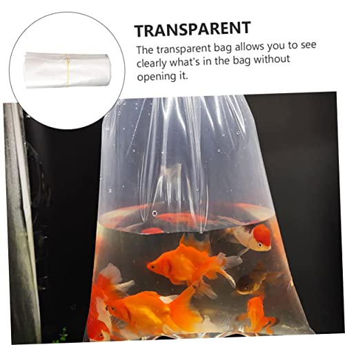 Alipis 50pcs Plastic Fish Transport Bags Food-grade Packing for Safe Shipping of Tropical Fish for Pet Stores and Aquariums