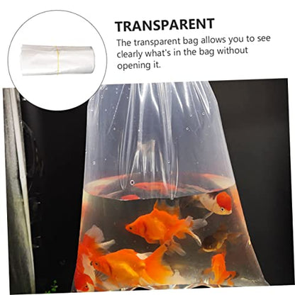 Alipis 50pcs Plastic Fish Transport Bags Food-grade Packing for Safe Shipping of Tropical Fish for Pet Stores and Aquariums