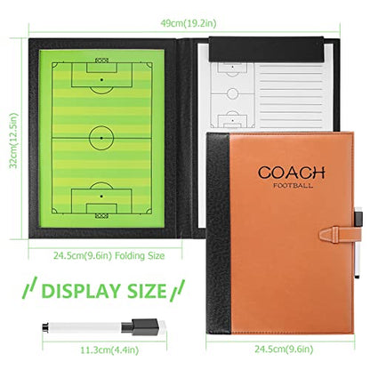Pure Vie Portable Magnetic Soccer Coaching Board Football Tactics Clipboard | Soccer Strategy Whiteboard for Coaches Training and Matches, Dry Erase Board with Magnet, Pen Football Sport Coach Must Haves - color: 18.9'' X 12.6''