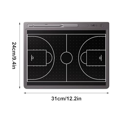 LCD Basketball Coaching Board, Electronic Basketball Tactical Board for Training Teaching Competition Command(15 inches) - size: 15 inches