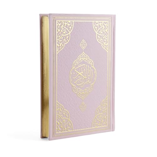 FURKAN The Noble Qur'an Arabic Large Size, Al Quran Al Karim, Islamic Gift, Gift for Men & Women, (6.7x9.5″) Thermo Leather Quran - Pink - color: Pink