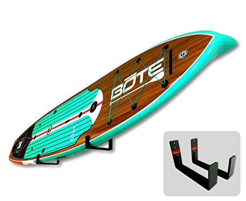 StoreYourBoard Naked Paddle Board Rack, Wall Mount for Paddleboard Storage, Stand Up Paddle Board Rack for Garage or Home, Sup Storage Rack, 50 Lb Capacity