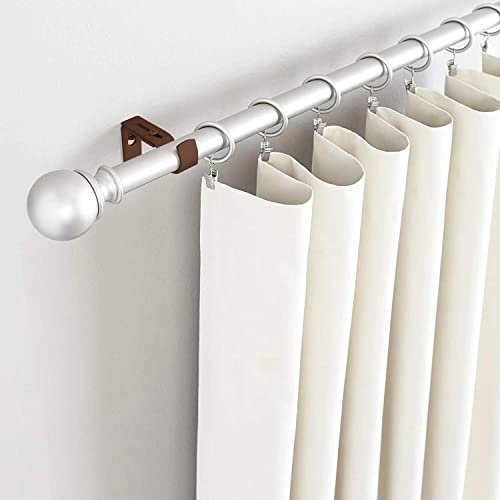 Premium Curtain Rod Brackets - 6 Pack Adjustable Wall Mounts, Curtain Rod Holders for 1 Inch Rod (Brown) - color: Brown-6pack