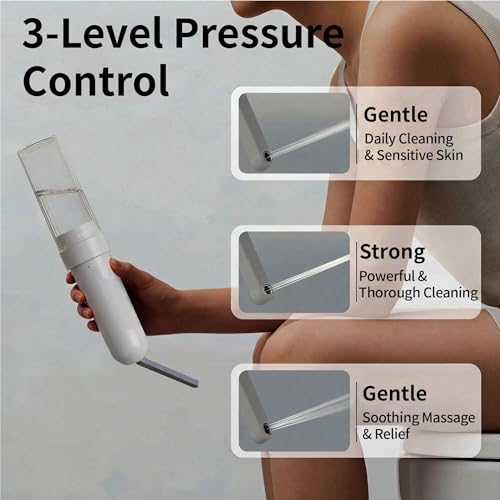 Portable Bidet for Travel,Personal Hygiene Sprayer Bottle - color: White