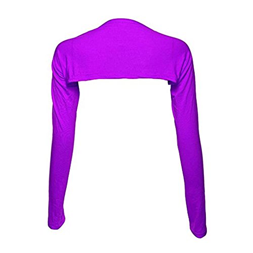 YEESAM Bolero Shrugs for Women Long Sleeve Arm Sleeves Hijab Accessories One Size - color: Purple