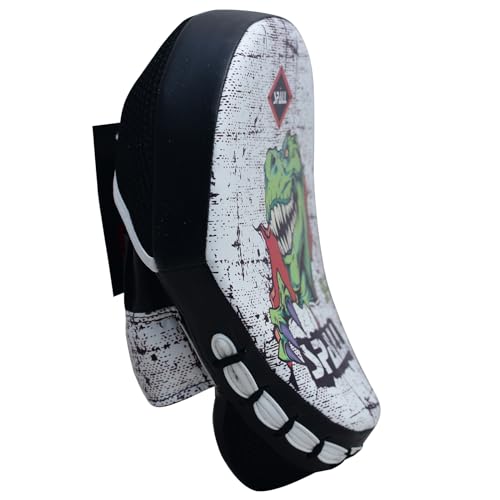Curved Boxing Pads - Boxing Mitts and Punch Pads, Muay Thai MMA Focus Boxing Mitts Suitable for Boxing, Kickboxing, Karate, and Martial Arts - color: Dino-White