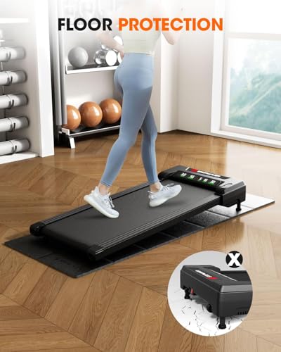 Stepwaver Walking Pad Mat for Carpet Floor, 68"x24", Treamill Mat for Hardwood Floors, High Density, 0.2" Thickness, Folable, Floor Protection for Bike, Elliptical, Treadmill - size: 68"L x 24"W x 0.2"Th