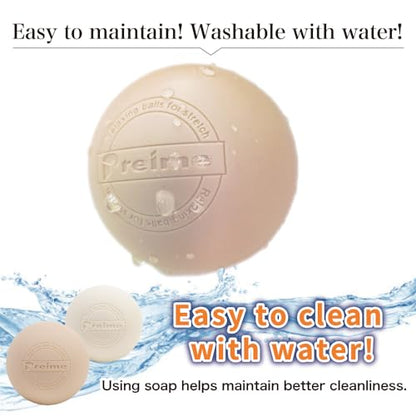 Massage Lacrosse Balls for Myofascial Release, Trigger Point Therapy,Manual Massage Balls, Muscle Knots, and Yoga Deep Tissue Massage. Set of 2 Firm Balls (Ivory and Off-White) - color: Ivory and Off-white