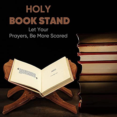 Wooden Holy Quran Sharif Book Reading Holder Rihal Stand Foldable | Handmade Holy Quraan Books Folding Rehal Stand Best Kuran Shelf Items Wedding Gifts for Bride Size : 12 Inch
