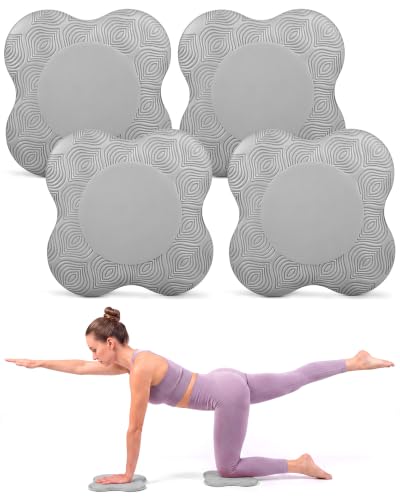 2 packs Yoga Knee Pad Mats Extra Thick for Knees Elbows Wrist Hands Head Foam Pilates Kneeling pad Yoga Knee Cushion Thick Exercise Pads for Knees Elbows Wrist Hands Head Foam Pilates Kneeling pad，Support Foam Pads for Women and Men - color: 4pcs grey