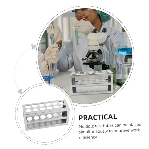 Zerodeko Holder Rack Slot Test Tube Stand for Tubes Easy to Clean for Laboratory Experiments and Sampling Needs