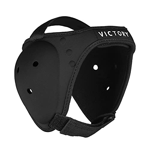 Wrestling BJJ Grappling Headgear - Adjustable Ear Guard - Ultra Soft Ear & Head Guard - Adult & Youth - color: Black, size: Youth