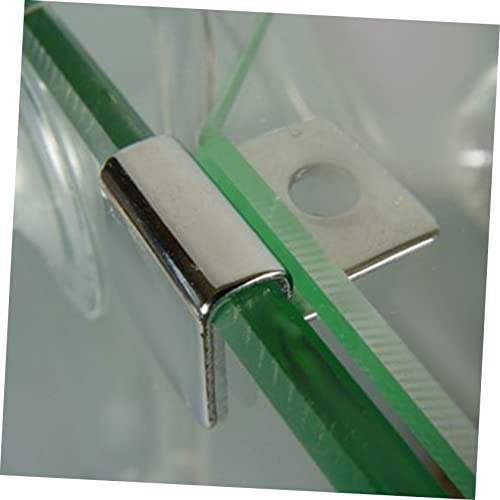TEHAUX 4pcs Stainless Steel Aquarium Lid Holders Fish Tank Cover Support Brackets for Glass Sturdy and Practical Fish Tank Accessories