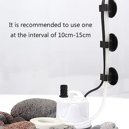 5pcs Aquarium Suction Cups Fish Tank Tube Open Clip Fixing Clamps Holder for Air Line Hose Aquarium Heat Clip Fish Tank Clip Tube Holder Fish Tank Clip for Lid, Black