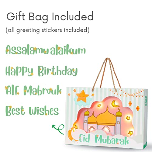 Mommy Yasmin - Soothe & Glow Talking Cloud | Muslim & Islamic Toy | Eid Gift | Quran & Dua | Interactive + Relaxing | Remote | for Baby + Toddlers + Kids (Pink) - color: Pink