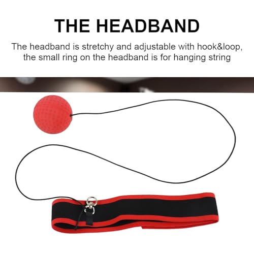 Agatige Boxing Reflex Ball Set, Boxing Training Ball Adult Punch Exercise Ball Boxing Equipment with Elastic Head Band, Varying, Strings for Beginner Proficiency Improvement - size: E305-H01