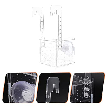 Ipetboom Fish Tank Incubator Box Breeding Protection Transparent Professional Hanging Fish Separator