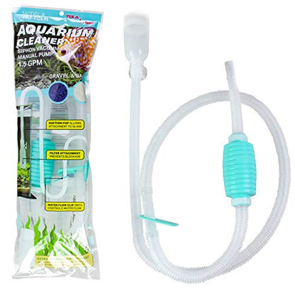 TERA PUMP TRFTCLN Aquarium Gravel Cleaner, 10-20 Gallon Tank | BPA Free, Long Nozzle, Water Flow Controller, Sand Cleaner / Water Siphon - size: Large