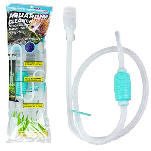 TERA PUMP TRFTCLN Aquarium Gravel Cleaner, 10-20 Gallon Tank | BPA Free, Long Nozzle, Water Flow Controller, Sand Cleaner / Water Siphon - size: Large