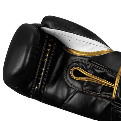 Title Boxeo Mexican Leather Bag Gloves Quatro - Boxing Gloves, Punching Bag Gloves, Kickboxing Gloves, Punching Gloves, Heavy Bag Gloves, Boxing Gloves Men and Women, Boxing Equipment - color: Black/White, size: 12 oz