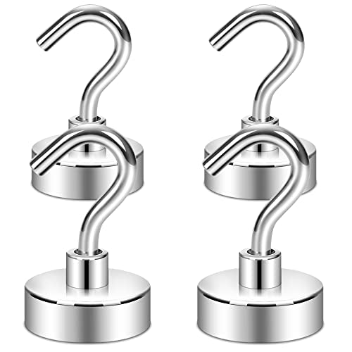 Neosmuk Magnetic Hooks for Cruise Cabins,40lb Heavy Duty,Silver,4 Pack - color: Silver, size: 0.83 inches