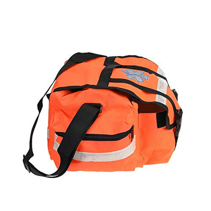 Dealmed First Responder Trauma Bag - Fully Stocked EMS Emergency Kit - Orange Professional Equipment Organizer - color: Orange - Fully Stocked