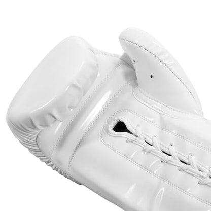 TITLE Boxing Inferno Intensity Lace Training Gloves - MMA, Kickboxing, Punching Bag, Sparring - 14, 16, 18oz - color: White, size: 16 oz