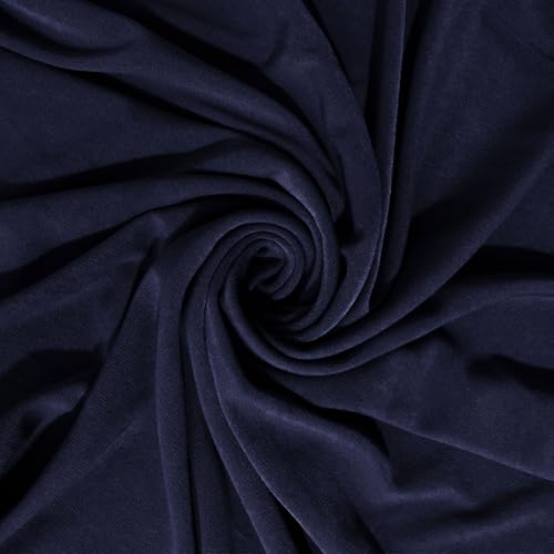 Instant Hijab Ready To Wear Hijab Scarf for Women Soft Long Muslim Jersey Hijabs Head Scarf for Prayer Abaya - color: Navy