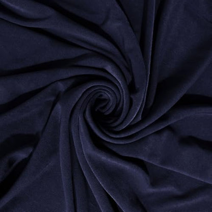 Instant Hijab Ready To Wear Hijab Scarf for Women Soft Long Muslim Jersey Hijabs Head Scarf for Prayer Abaya - color: Navy
