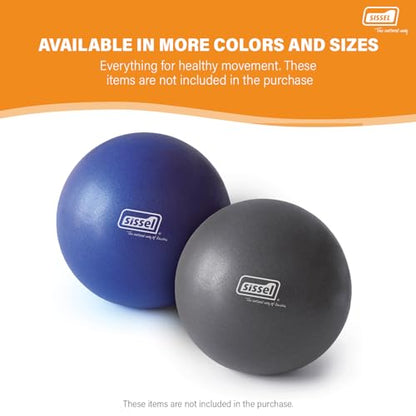 SISSEL Pilates Soft Ball Gray | 8.5 in | Phthalate- & Latex-Free PVC | for Deep Relaxation & Muscle Strengthening | 340 lbs Capacity | Includes Exercise Guide - color: Gray, size: 8.5"