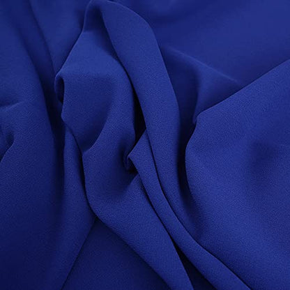 YOUR SMILE for Women Lightweight Breathable Solid Color Soft Chiffon Long Fashion Scarves Sun-proof Shawls Wrap - color: Royal Blue