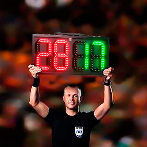 Substitution Board for Soccer, LED Football Game Injury Stop Time Display Boards, Double-Side Football Substitution Board, Change Player Sport Referee Equipment Scoreboard