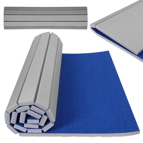 Generic Folding Gymnastics Mat 118.11x70.87x1.57inch Indoor Gymnastics Track Exercise Mat with Grippy Surface for Home Yoga Fitness Pilates Martial Art