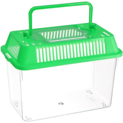 Fish Bowl Fish Bowl Portable Fish Tank Turtle Tank Reptile Carrier Turtle Plastic Fish Mini Fish - Fish Aquarium Betta Fish Reptile - color: Green